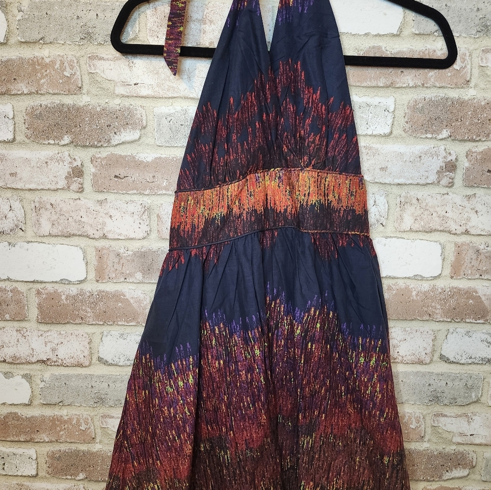 Aryeh Halter Dress Navy Size Large